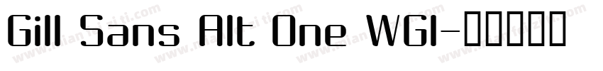 Gill Sans Alt One WGl字体转换